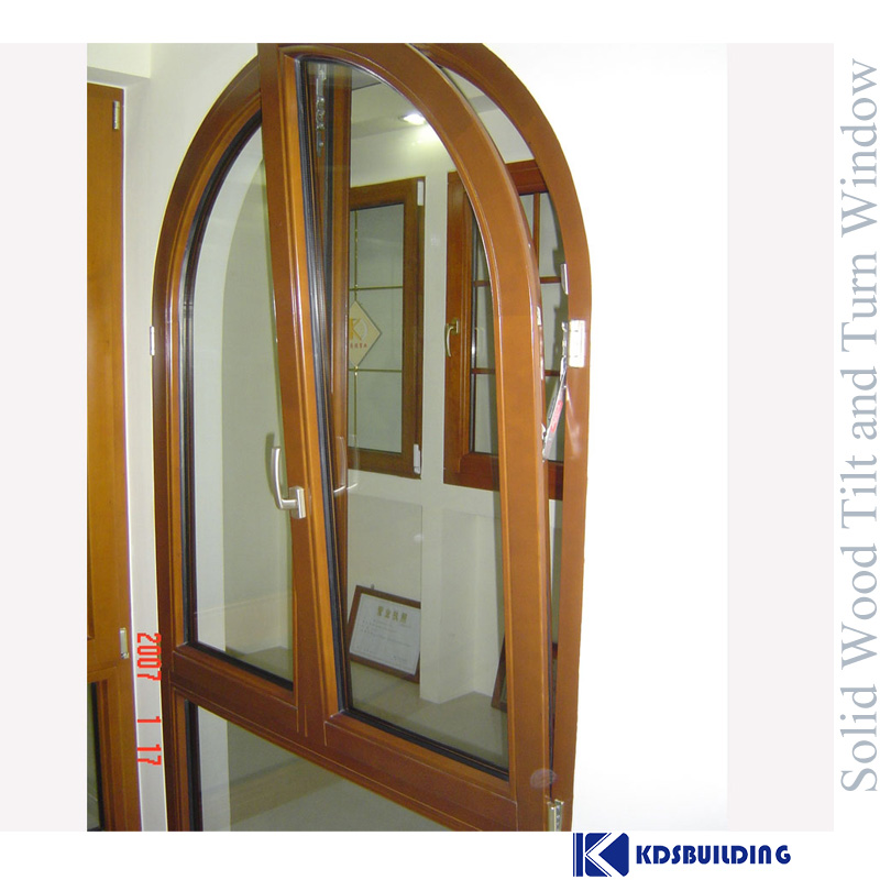 Cheap and high quality solid wood tilt turn window