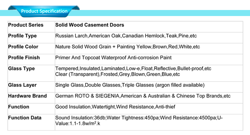 wooden doors for home specifications 