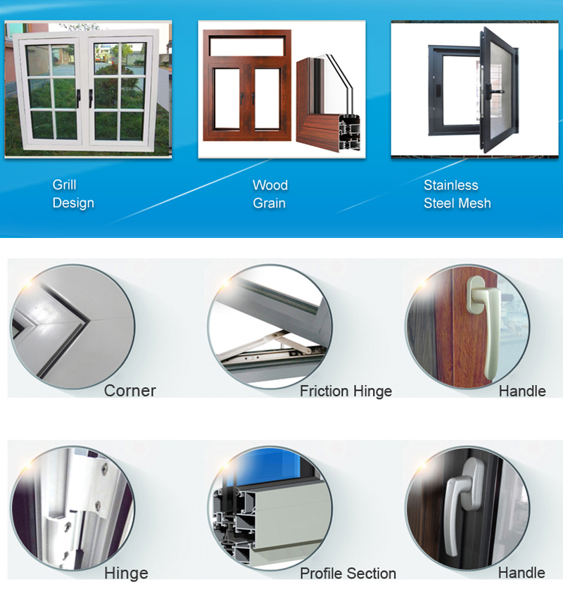 Building material glass doors and windows