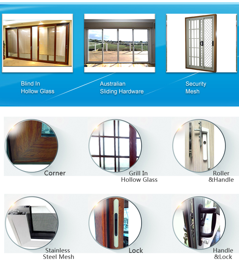 Glass air tight door sliding gate with grills