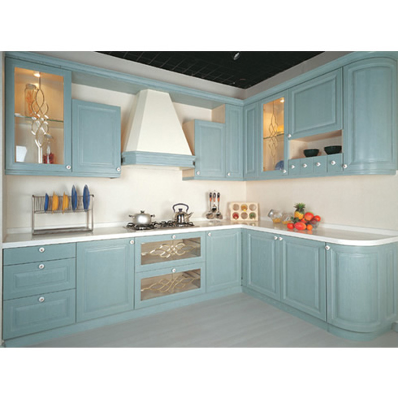 Residential extravagant pvc kitchen cabinets